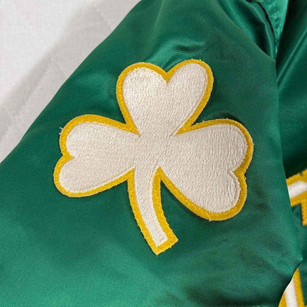 Vintage 80s 90s Starter Boston Celtics Satin Jacket NBA Shamrock Green USA Large - Picture 4 of 9
